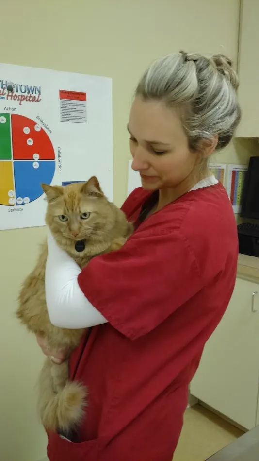 Anne holding cat